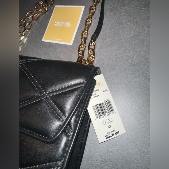 Michael Kors “Serena” Medium Flap Shoulder Bag – Black/Gold (NWT) - Picture 5 of 6